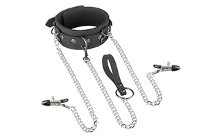 Kunstleren halsband